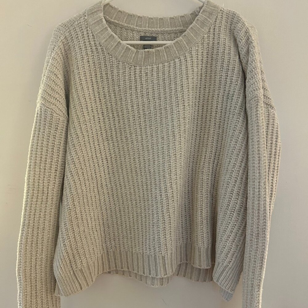 Aerie Chenille Ribbed Crew Neck Sweater - M